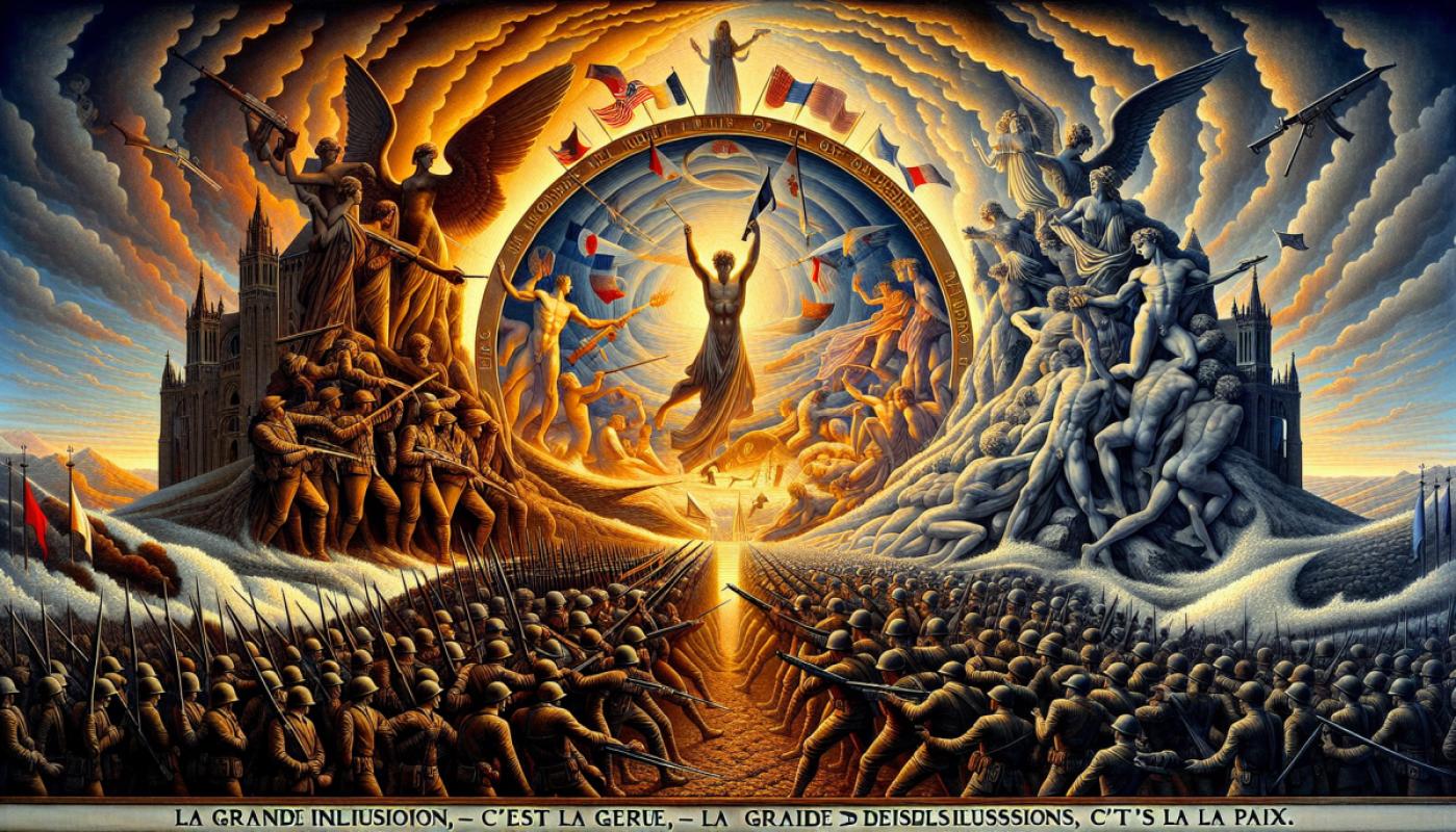 La grande illusion, c'est la guerre, - La grande désillusion, c'est la paix.