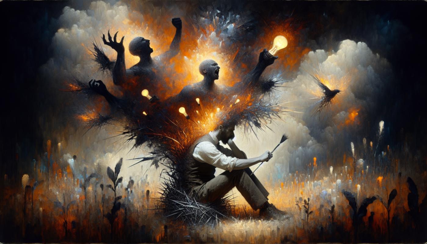 Les hommes coléreux se font à eux-mêmes un lit d'orties.