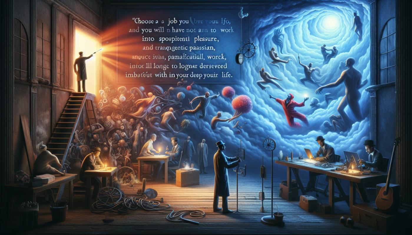 Choisissez un travail que vous aimez et vous n'aurez pas à travailler un seul jour de votre vie.